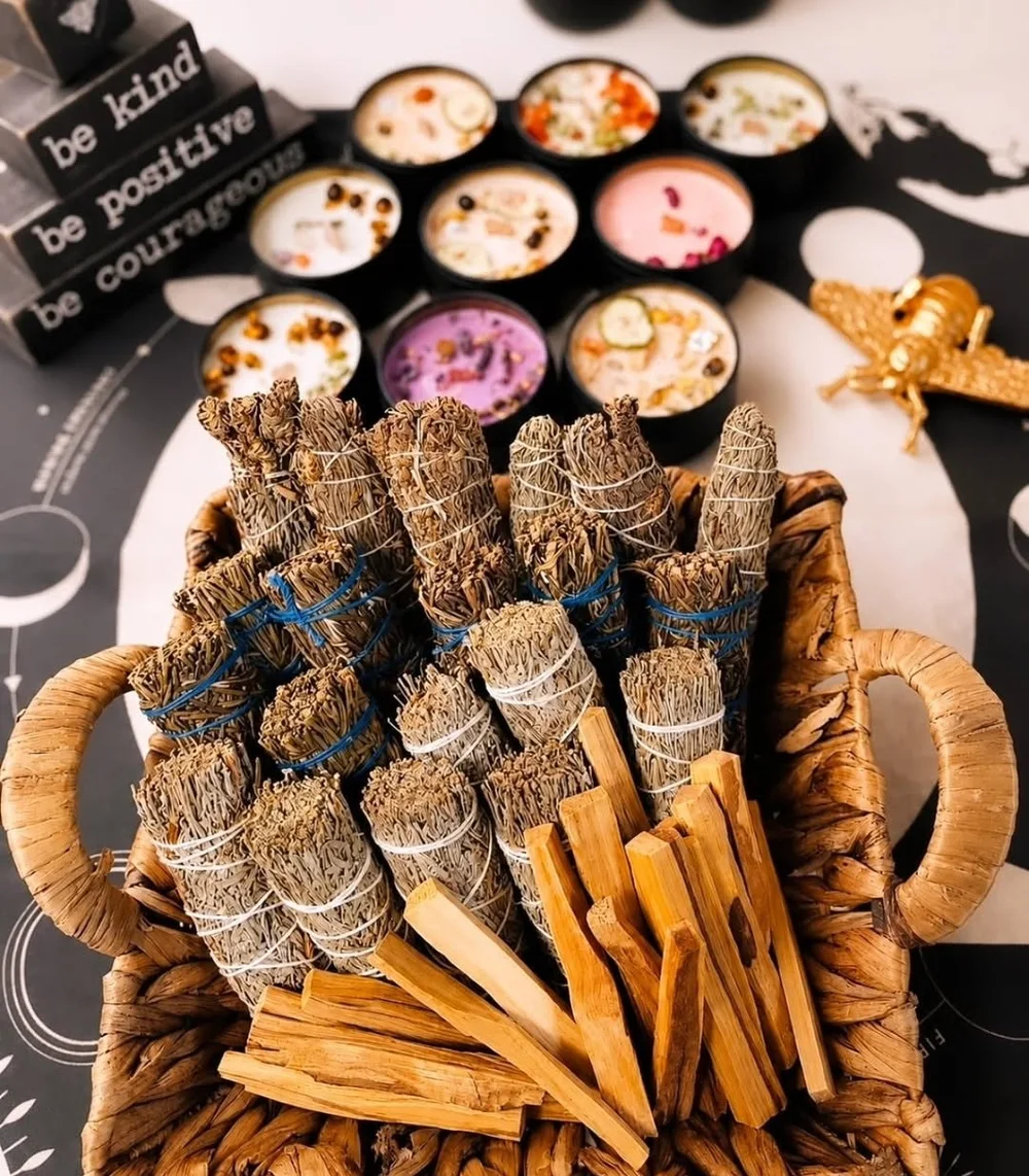 Handmade candles and smudge sticks by Moments by Renae